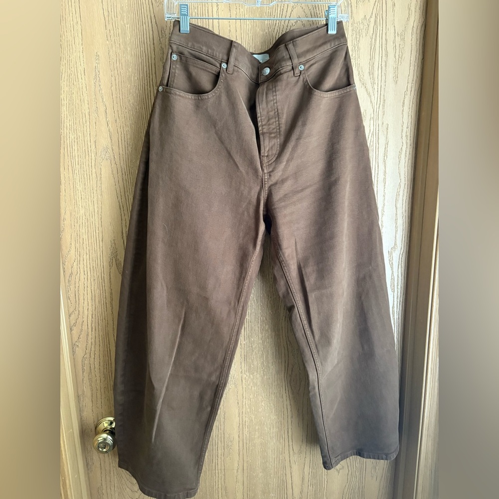 Everlane Brown barrel leg jeans